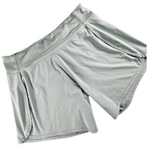 Free Fly Active Breeze Running Short Mens L 6" Inseam Lined Mint Green Fish Gym